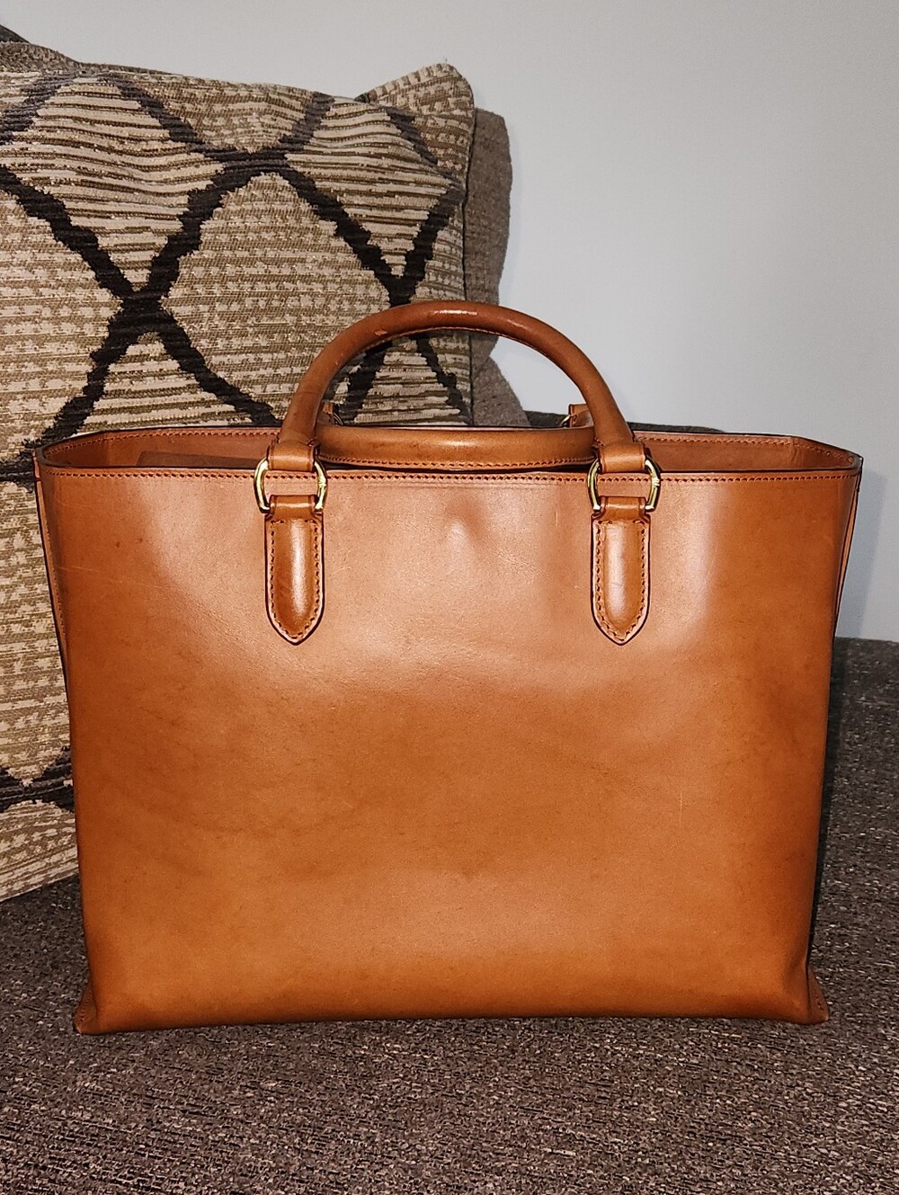 🐎RARE Ralph Lauren🐎 - Heritage Proprietor Leather Tote Bag w/Crossbody Strap - Picture 13 of 13